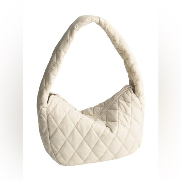 NWOT Vera Bradley Tifton Quilted Shoulder Bag Light Grey - Picture 1 of 6